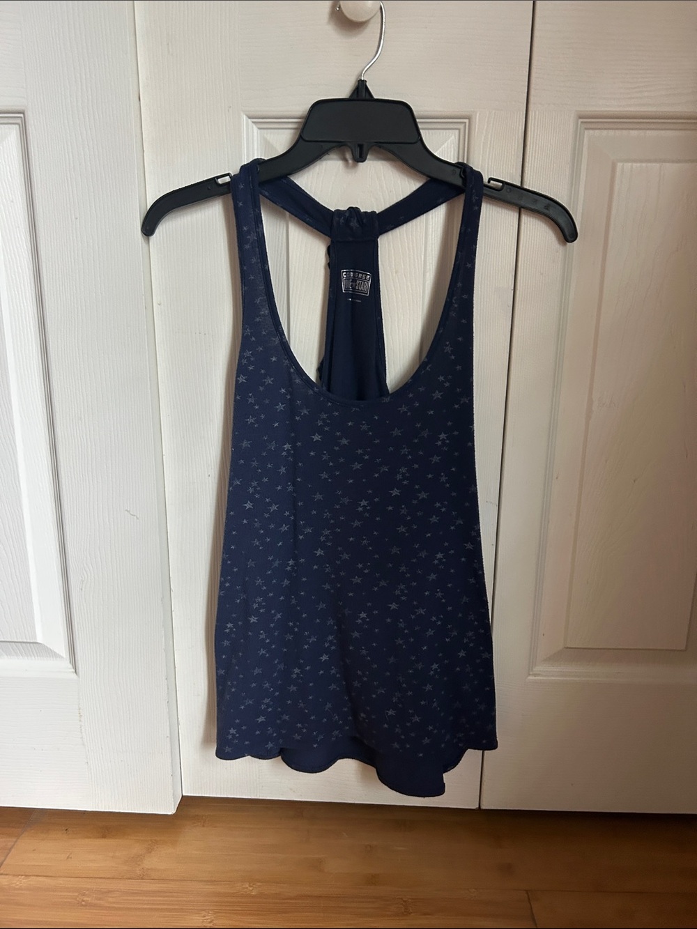 Converse Navy Star-Print Racerback Tank